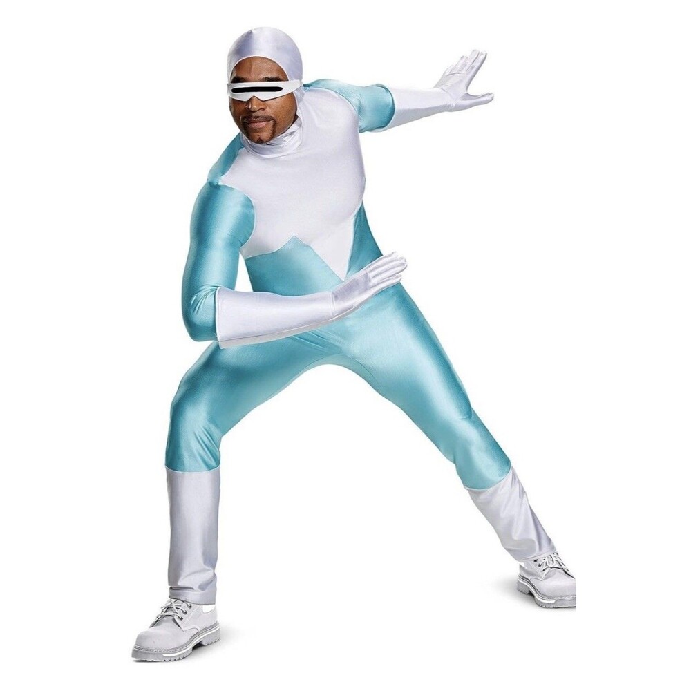The Incredibles 2 Frozone Deluxe Adult Mens Costume Size L-XL Rare
